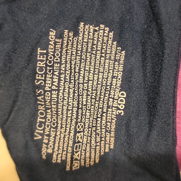 VS body by victoria, lined perfect coverage. Dark/light blues 36DD - Picture 5 of 5
